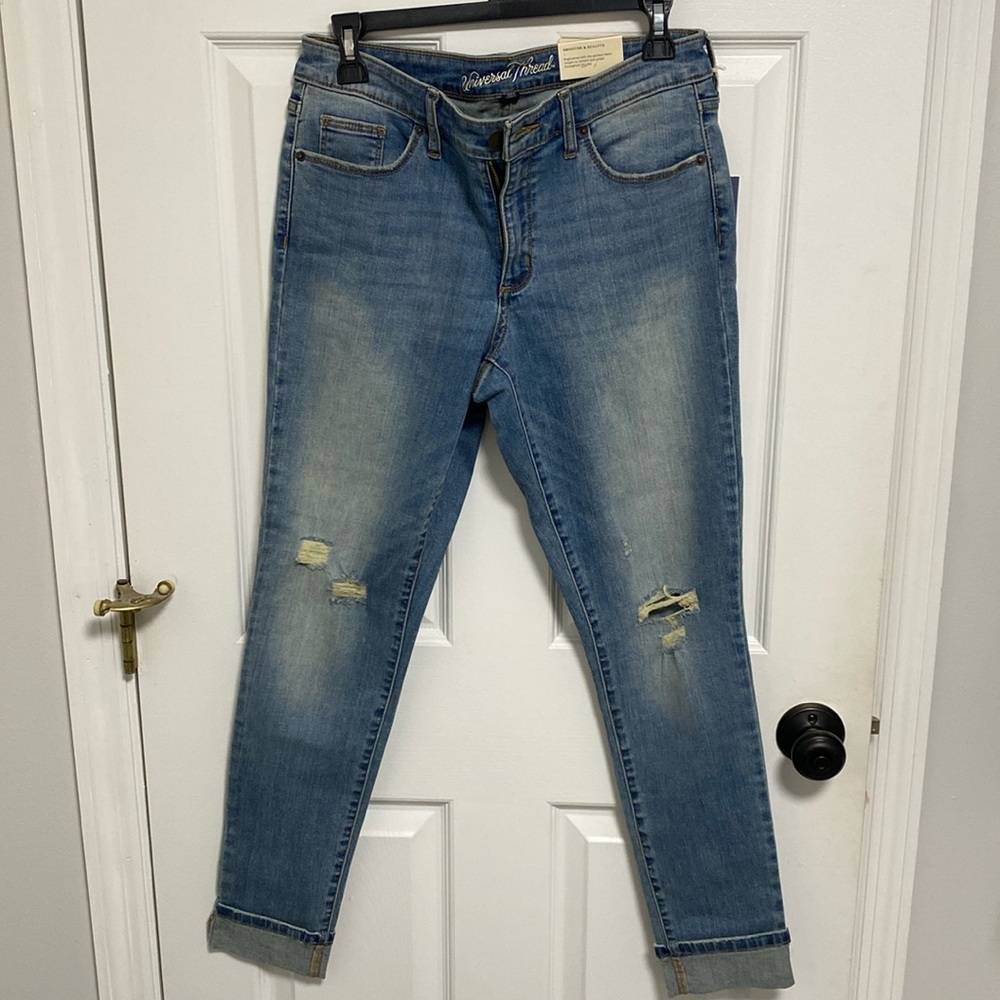 Universal thread, size 8/29 regular medium denim wash mid rise skinny jeans